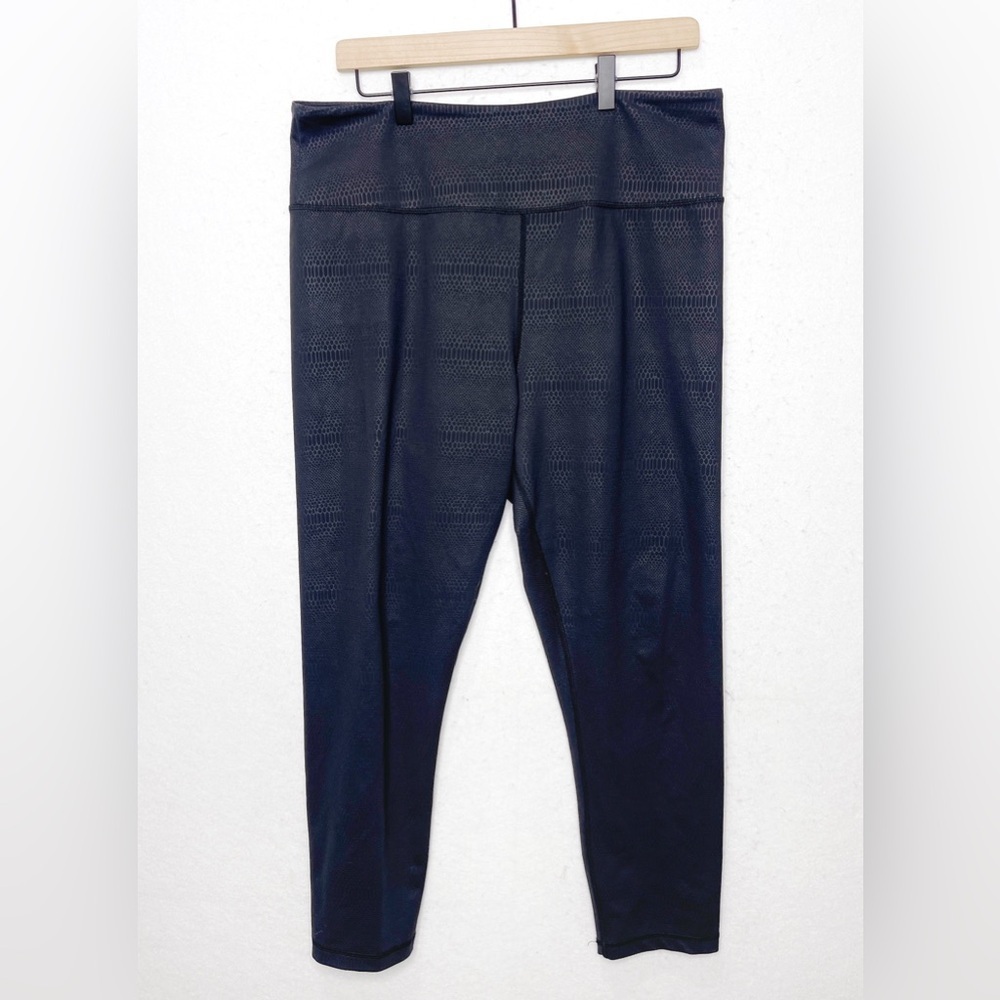 Zyia Black Snake Print Hi-Rise Leggings Size 20